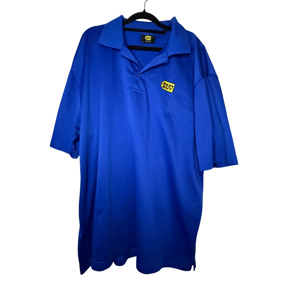 Best Buy Blue Logo Employee Uniform Polo Shirt XXL Corporate Workwear Costume
